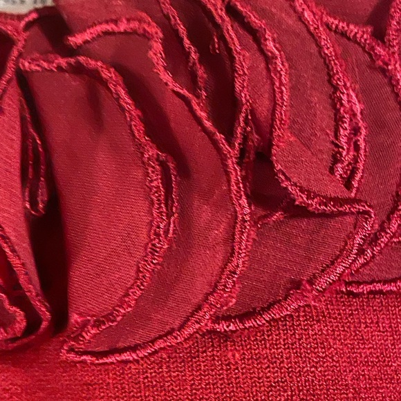 Joseph Ribkoff Deep Red Silk Blend Top - Picture 5 of 7